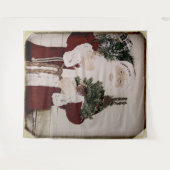 ヴィンテージサンタクロースの肖像　クリスマスホリデー タペストリー (正面(横))