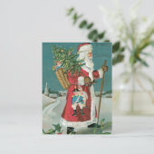 ヴィンテージサンタクロースの雪 シーズンポストカード (スタンド正面)