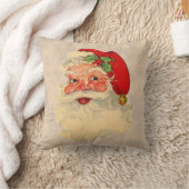 ヴィンテージサンタクロースは枕に直面します クッション (ブランケット)