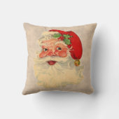 ヴィンテージサンタクロースは枕に直面します クッション (裏面)
