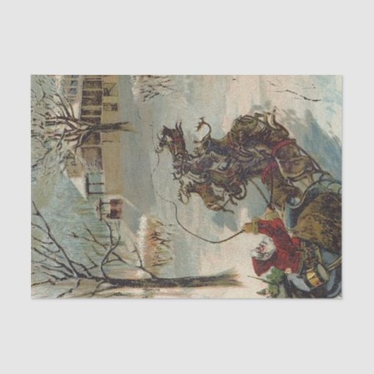 ヴィンテージサンタクロースは町に来ています 薄葉紙 (正面)