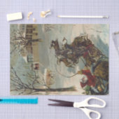 ヴィンテージサンタクロースは町に来ています 薄葉紙 (クラフト)