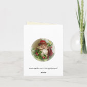 ヴィンテージサンタクロースめでたいクリスマスカード シーズンカード (裏面)