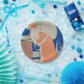 ヴィンテージサンタクロースアットチムンホリデイ ペーパープレート (パーティー)