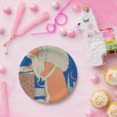 ヴィンテージサンタクロースアットチムンホリデイ ペーパープレート (パーティー)