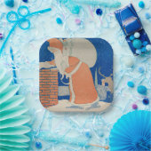 ヴィンテージサンタクロースアットチムンホリデイ ペーパープレート (パーティー)