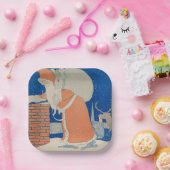 ヴィンテージサンタクロースアットチムンホリデイ ペーパープレート (パーティー)