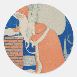 ヴィンテージサンタクロースアットチムンホリデイ ラウンドシール