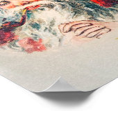 ヴィンテージサンタクロースイラストレーションホリデイ ポスター (角)