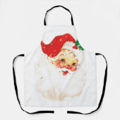 ヴィンテージサンタクロースイラストレーション エプロン (正面)