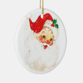 ヴィンテージサンタクロースイラストレーション セラミックオーナメント (右)