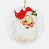 ヴィンテージサンタクロースイラストレーション セラミックオーナメント (正面)
