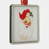 ヴィンテージサンタクロースイラストレーション メタルオーナメント (右)