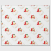 ヴィンテージサンタクロースイラストレーション ラッピングペーパー (フラット)