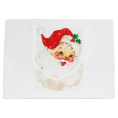 ヴィンテージサンタクロースイラストレーション ラージペーパーバッグ (正面)
