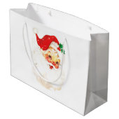 ヴィンテージサンタクロースイラストレーション ラージペーパーバッグ (裏面アングル)