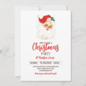 ヴィンテージサンタクロースイラストレーション 招待状 (正面)