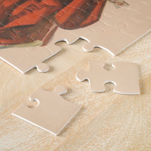 ヴィンテージサンタクロースイラストレーション(1907) ジグソーパズル (側面)