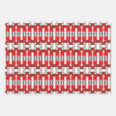 ヴィンテージサンタクロースイラストレーションWPS3 ラッピングペーパーシート (正面2)