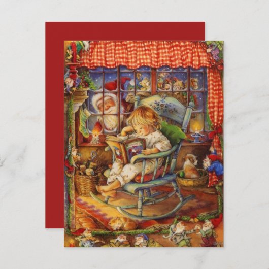 ヴィンテージサンタクロースイン シーズンカード (正面/裏面)