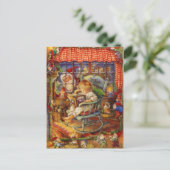 ヴィンテージサンタクロースイン シーズンポストカード (スタンド正面)