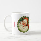 ヴィンテージサンタクロースウィズパインリース コーヒーマグカップ (左)