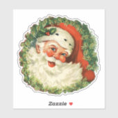 ヴィンテージサンタクロースウィズパインリース シール (シート)