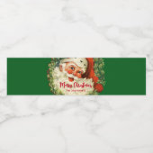 ヴィンテージサンタクロースウィズパインリース ペットボトルラベル (シングルラベル)