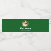 ヴィンテージサンタクロースウィズパインリース ペットボトルラベル (シングルラベル)