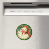 ヴィンテージサンタクロースウィズパインリース マグネット (インサイチュ (食洗機))