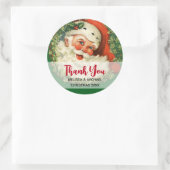 ヴィンテージサンタクロースウィズパインリース ラウンドシール (バッグ)