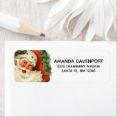 ヴィンテージサンタクロースウィズパインリース ラベル (インサイチュ)