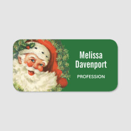 ヴィンテージサンタクロースウィズパインリース 名札