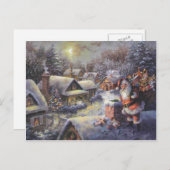 ヴィンテージサンタクロースオンザルーフ シーズンポストカード (正面/裏面)