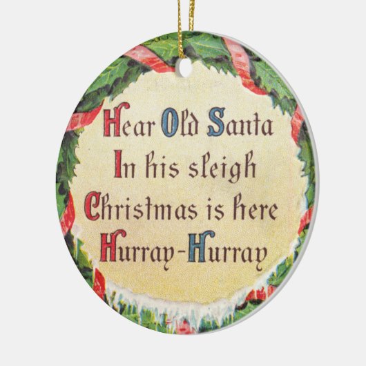 ヴィンテージサンタクロースオーナメント セラミックオーナメント (左)