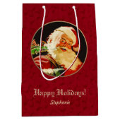 ヴィンテージサンタクロースカスタム抱き枕 ミディアムペーパーバッグ (正面)