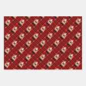 ヴィンテージサンタクロースキャンディーケーン3ラッピング ラッピングペーパーシート (正面3)