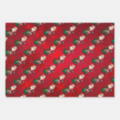 ヴィンテージサンタクロースキャンディーケーン3ラッピング ラッピングペーパーシート (正面2)