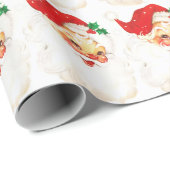 ヴィンテージサンタクロースギフトクリスマスホリデー ラッピングペーパー (ロールコーナー)