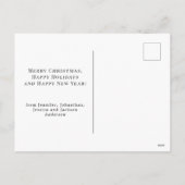 ヴィンテージサンタクロースクラシッククリスマスブルーカスタムホテル シーズンポストカード (裏面)