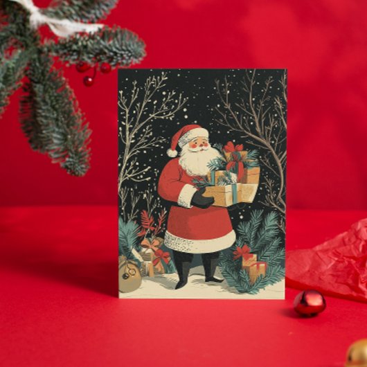 ヴィンテージサンタクロースクラシッククリスマス シーズンカード