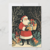 ヴィンテージサンタクロースクラシッククリスマス シーズンカード (正面)