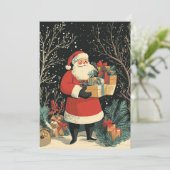 ヴィンテージサンタクロースクラシッククリスマス シーズンカード (スタンド正面)