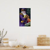 ヴィンテージサンタクロースクリスマスアートプリント ポスター (キッチン)