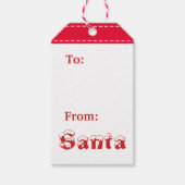 ヴィンテージサンタクロースクリスマスキッズギフトラベル ギフトタグ (正面)