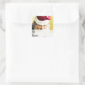 ヴィンテージサンタクロースクリスマスギフトラベル スクエアシール (バッグ)