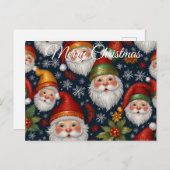 ヴィンテージサンタクロースクリスマスコレクション シーズンポストカード (正面/裏面)