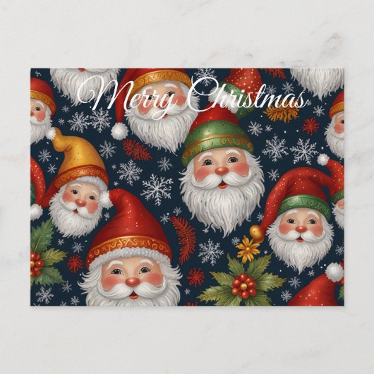 ヴィンテージサンタクロースクリスマスコレクション シーズンポストカード (正面)