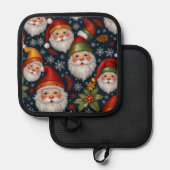 ヴィンテージサンタクロースクリスマスコレクション 鍋敷き (正面/裏面)