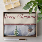 ヴィンテージサンタクロースクリスマスティッシュペーパー 薄葉紙 (ギフト)